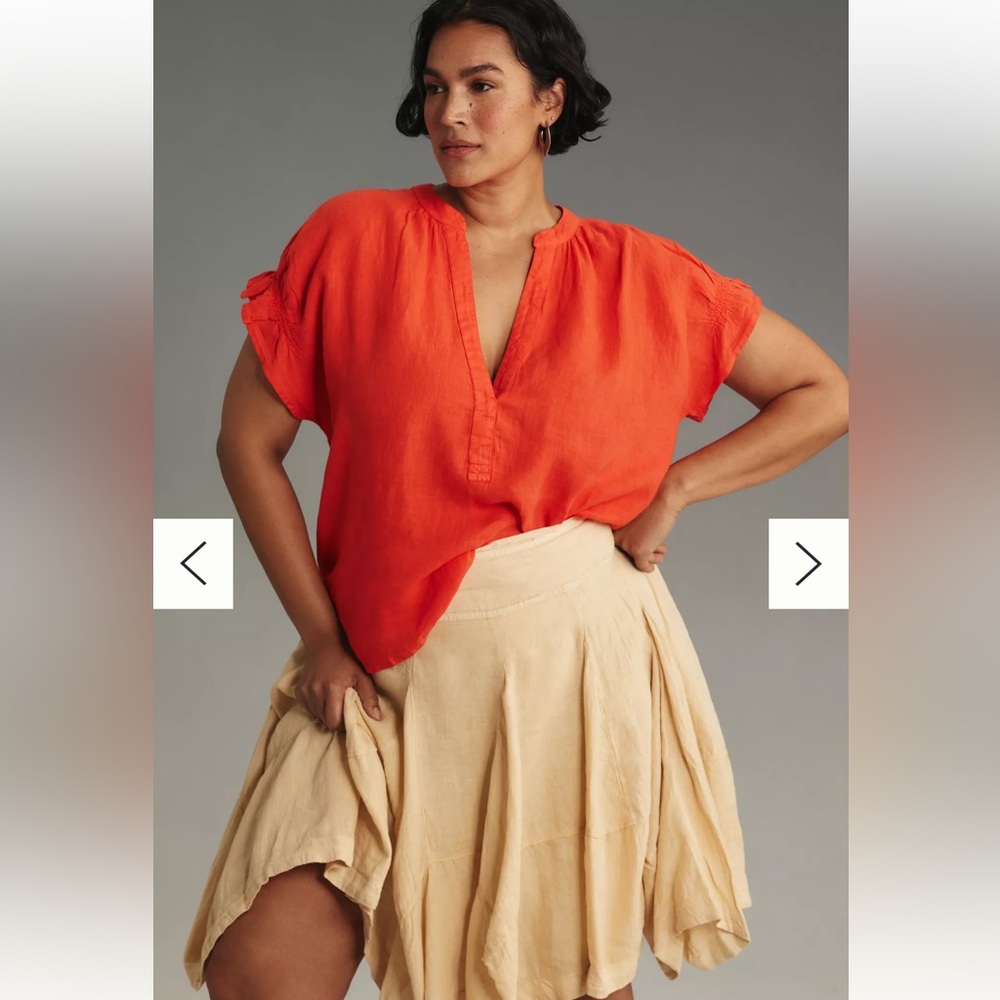 Pilcro Tatum Flutter Sleeve Blouse